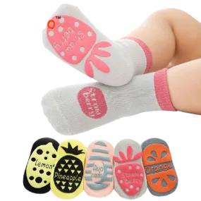 Baby Unisex Cotton & Silicone Non-Slip Socks