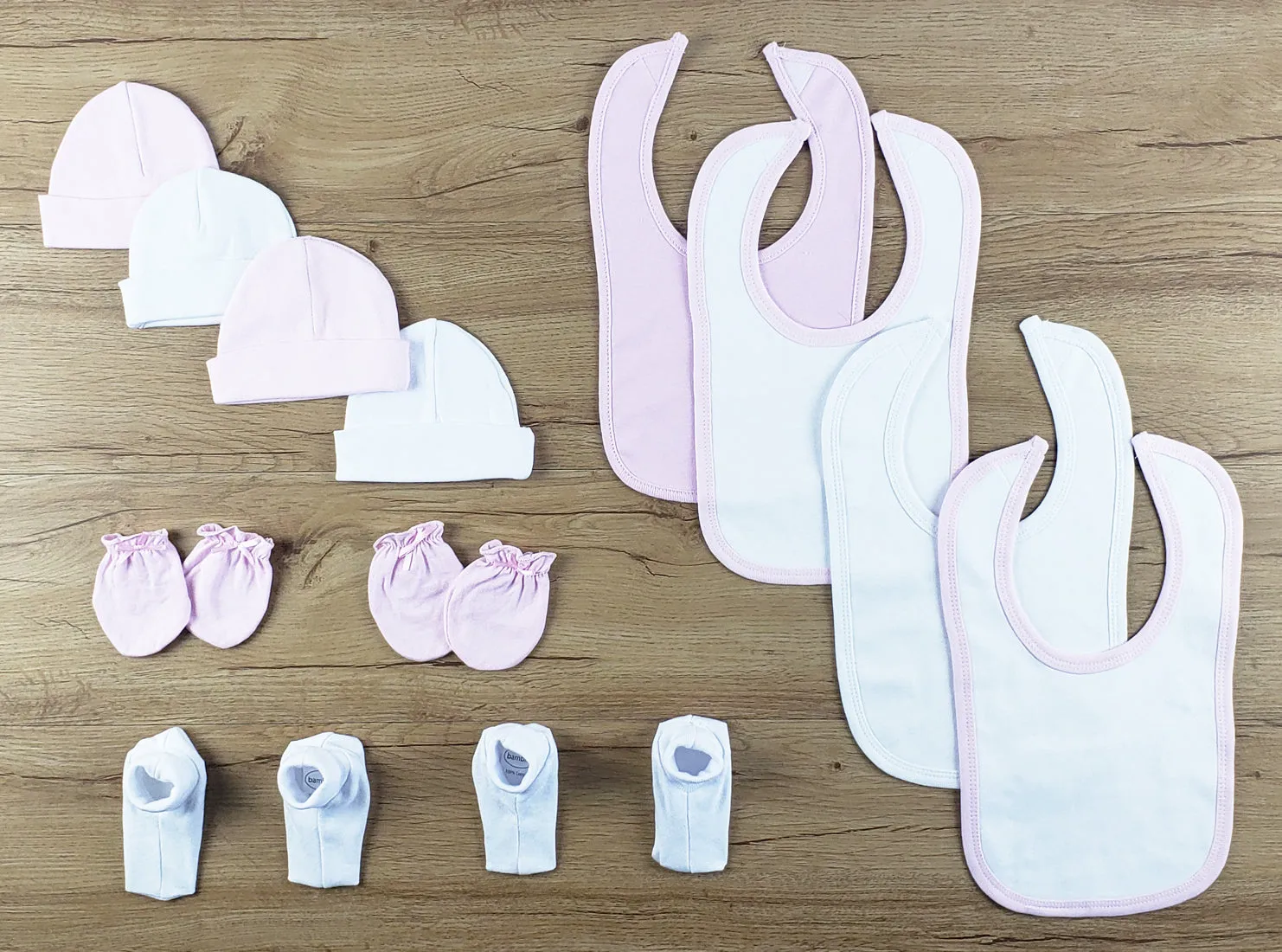Bambini 12 PC set of Bibs, Caps, Booties