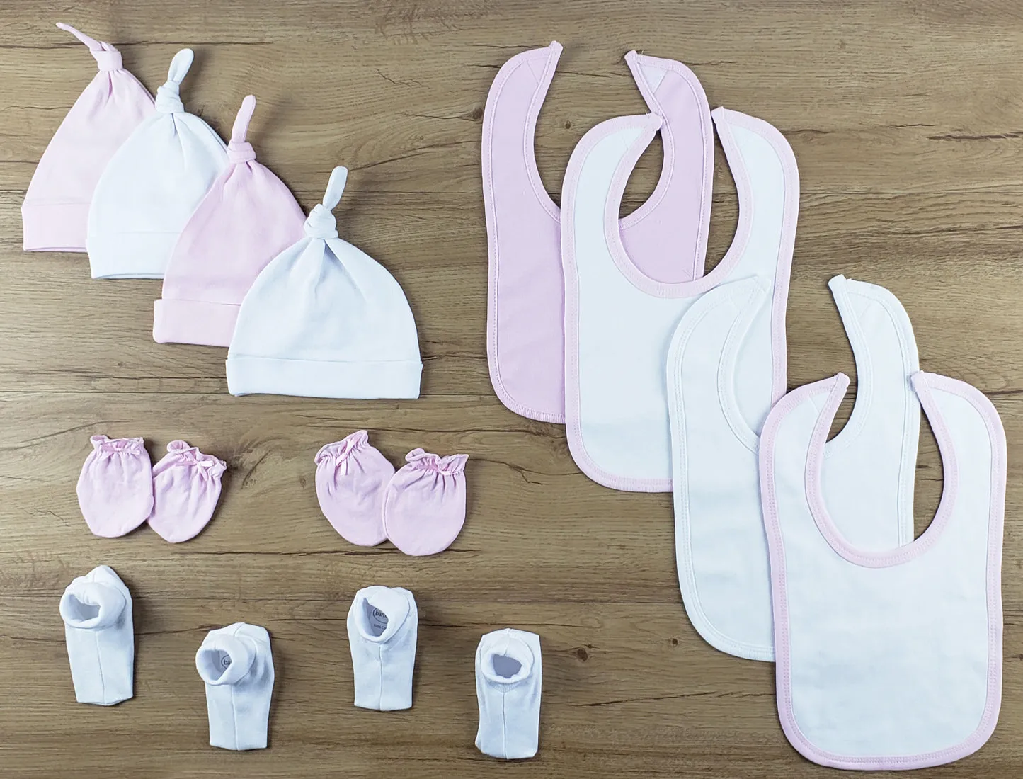 Bambini 12 PC set of Bibs, Caps, Booties