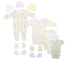 Bambini Newborn Baby Girls 12 Pc Layette Baby Shower Gift Set