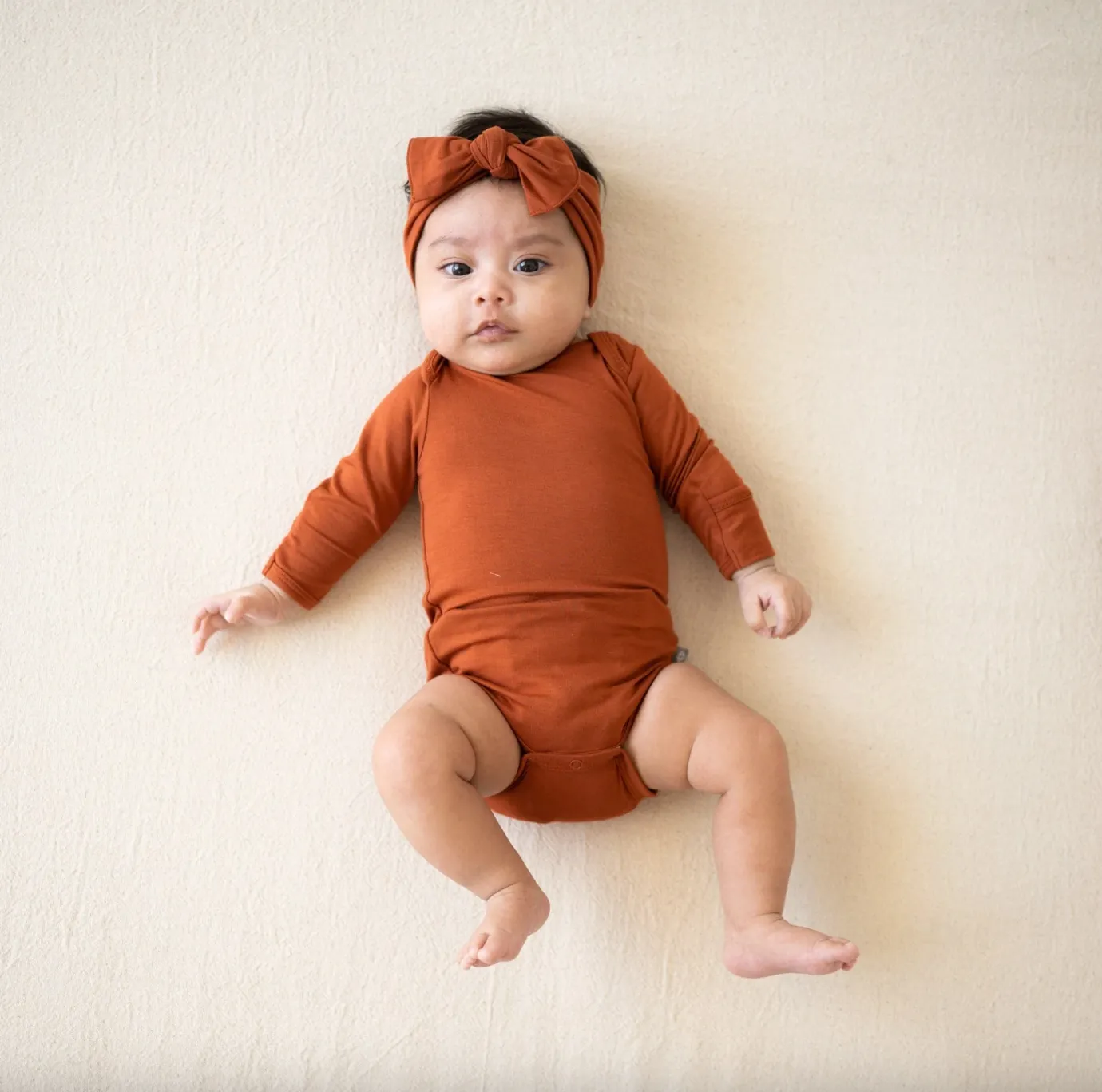 Bamboo Long Sleeve Bodysuit | Rust