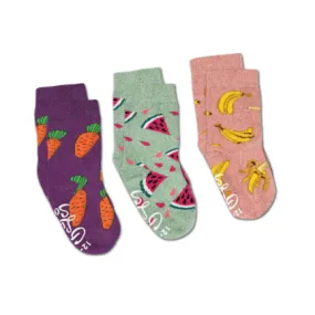 Bananas, Carrots & Watermelon kids socks