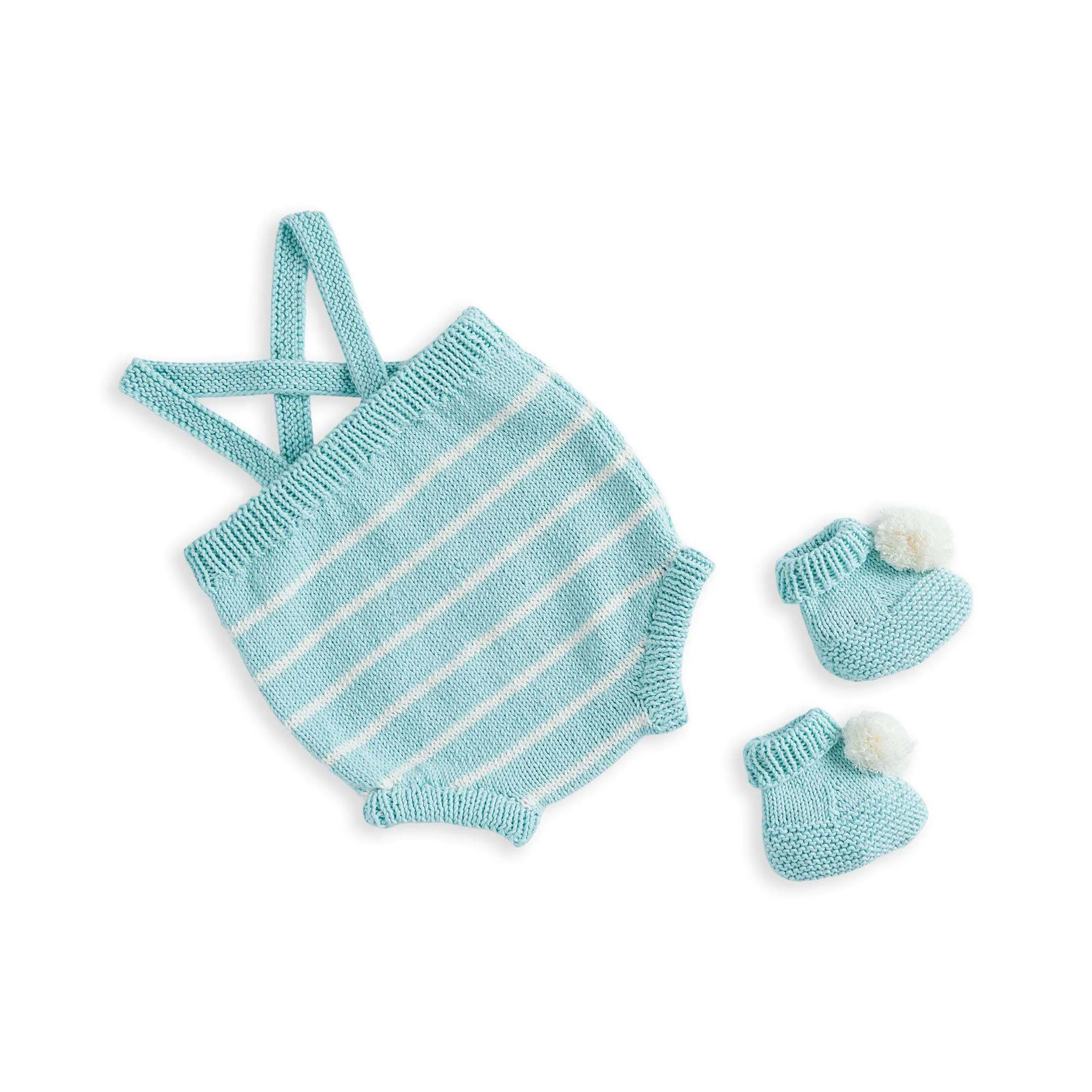 Bernat Knit Romper & Booties Set