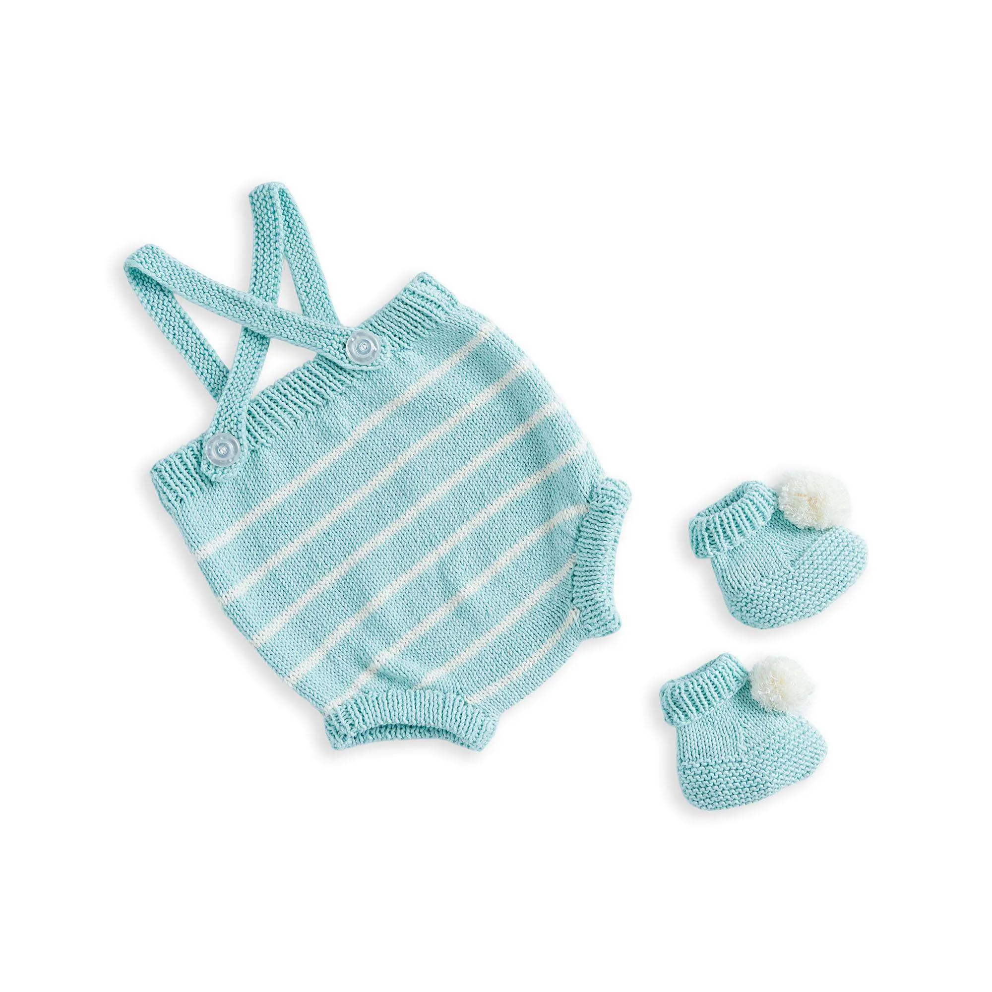 Bernat Knit Romper & Booties Set