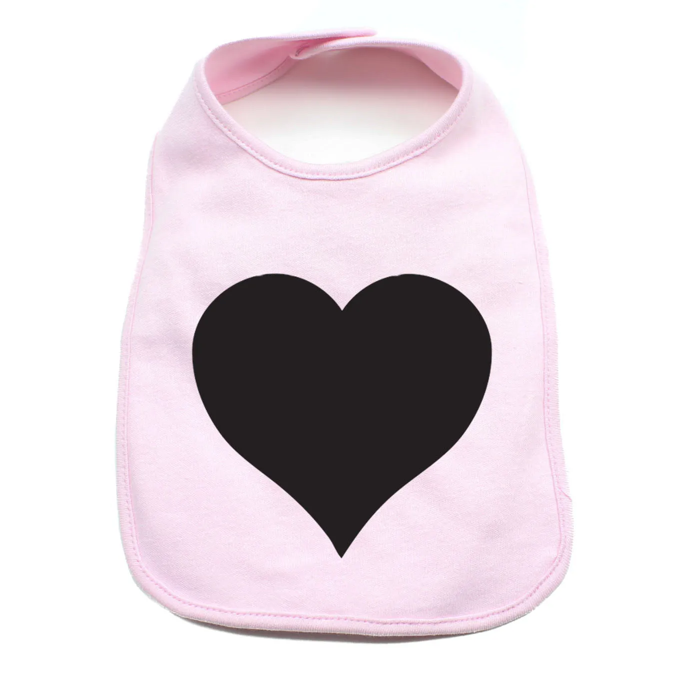 Black Heart Holiday Cute Newborn Baby Soft Cotton Bib