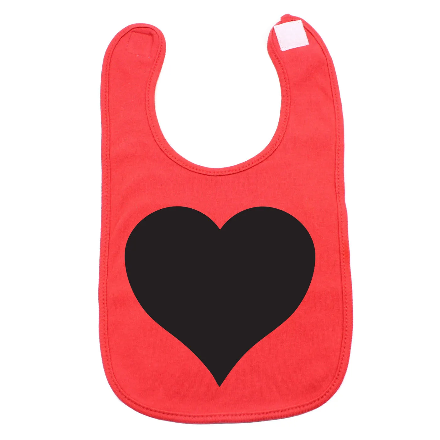 Black Heart Holiday Cute Newborn Baby Soft Cotton Bib
