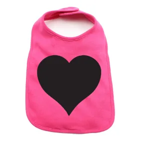 Black Heart Holiday Cute Newborn Baby Soft Cotton Bib