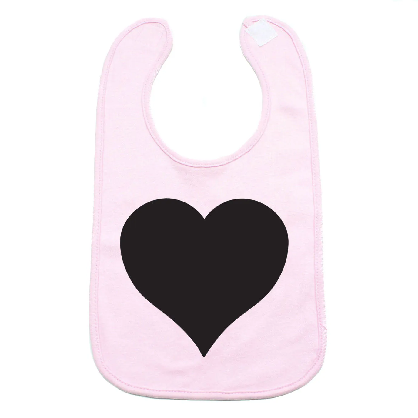 Black Heart Holiday Cute Newborn Baby Soft Cotton Bib