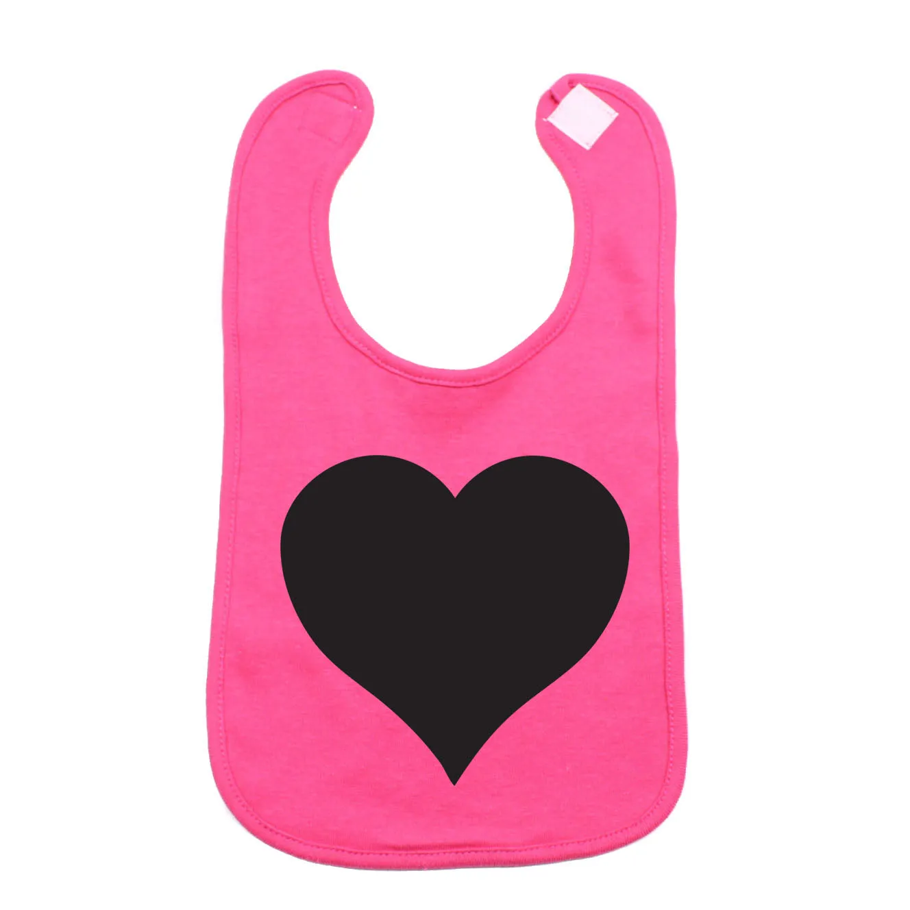 Black Heart Holiday Cute Newborn Baby Soft Cotton Bib