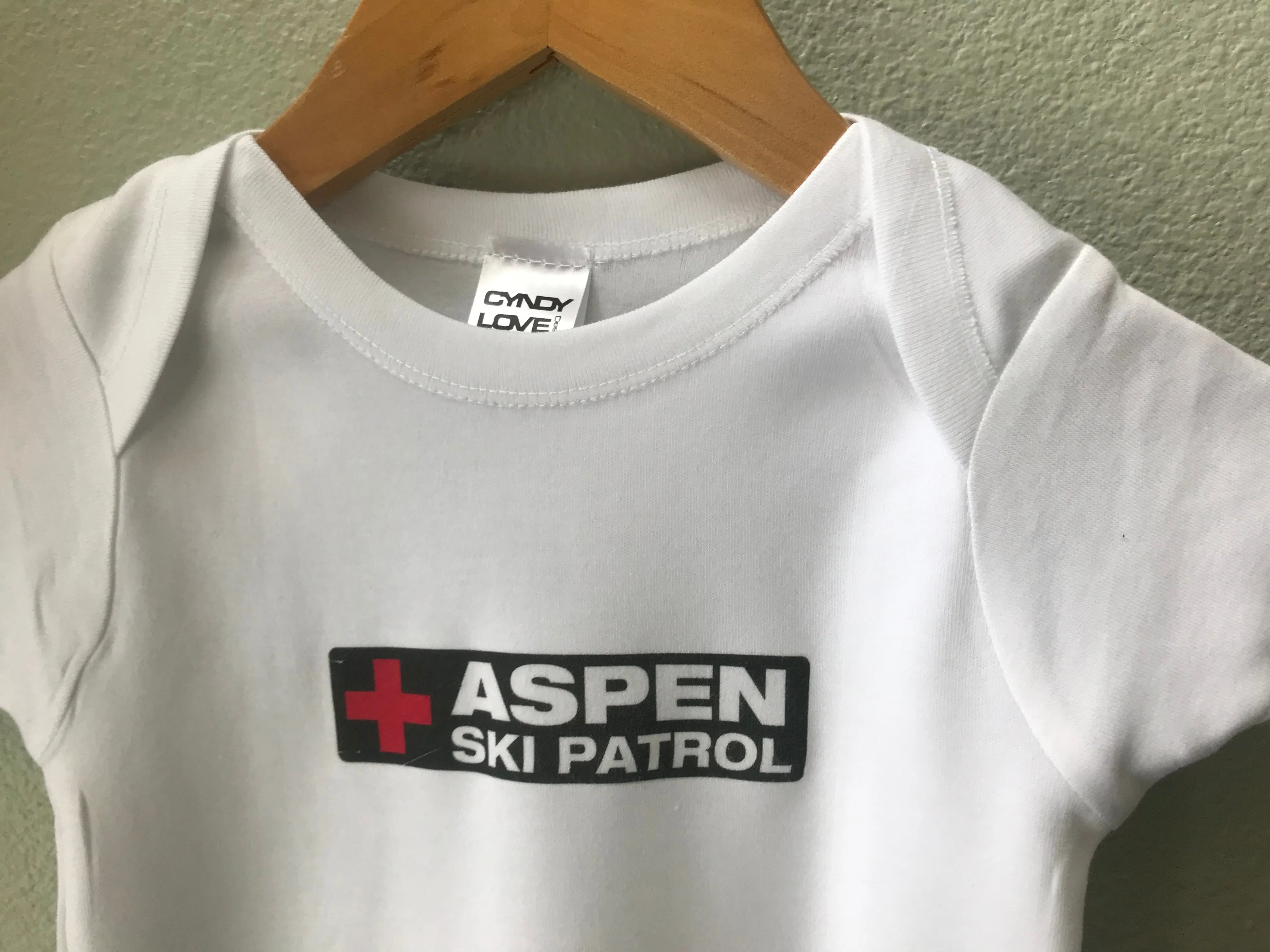 Bodysuit Aspen Ski Patrol TShirt, Baby Boy, Baby Girl