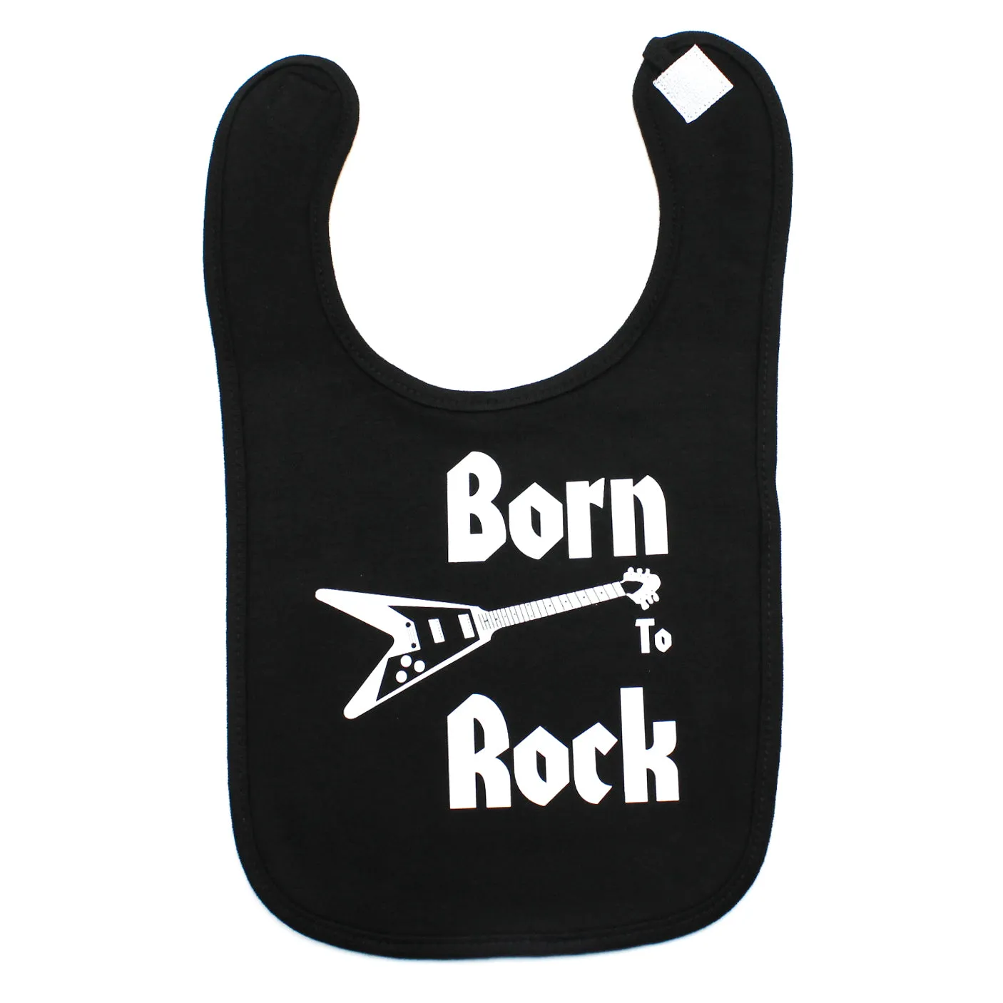 Born to Rock Band-Guitar Unisex Newborn Baby Soft Cotton Bib
