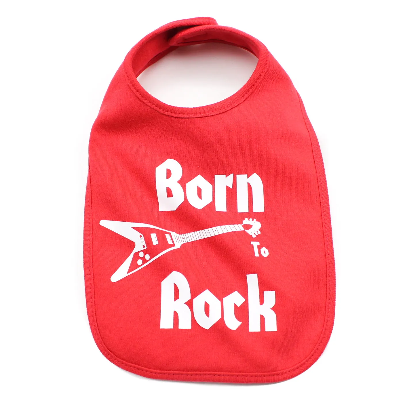 Born to Rock Band-Guitar Unisex Newborn Baby Soft Cotton Bib