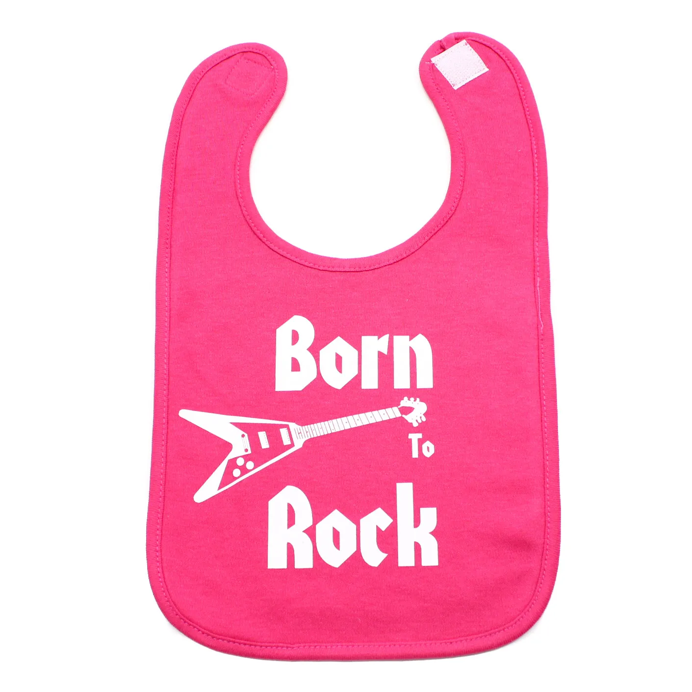 Born to Rock Band-Guitar Unisex Newborn Baby Soft Cotton Bib