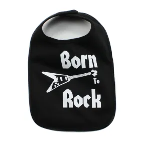 Born to Rock Band-Guitar Unisex Newborn Baby Soft Cotton Bib