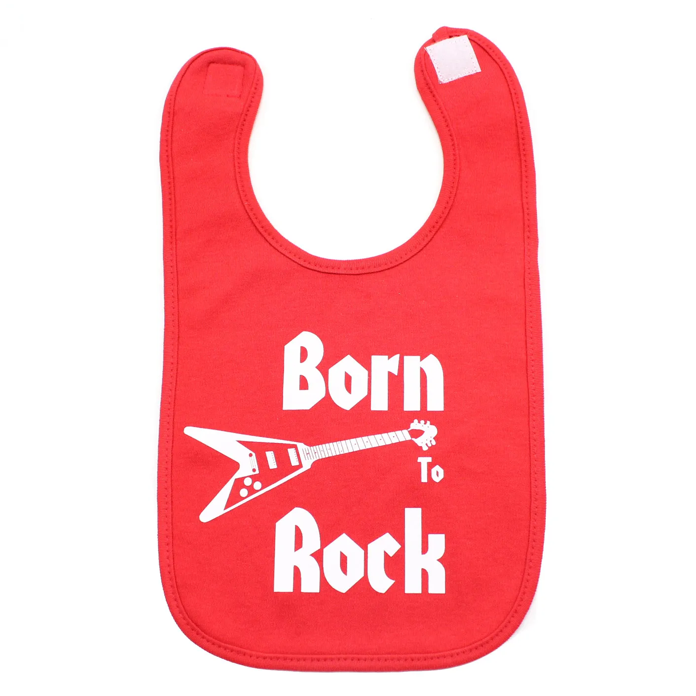 Born to Rock Band-Guitar Unisex Newborn Baby Soft Cotton Bib