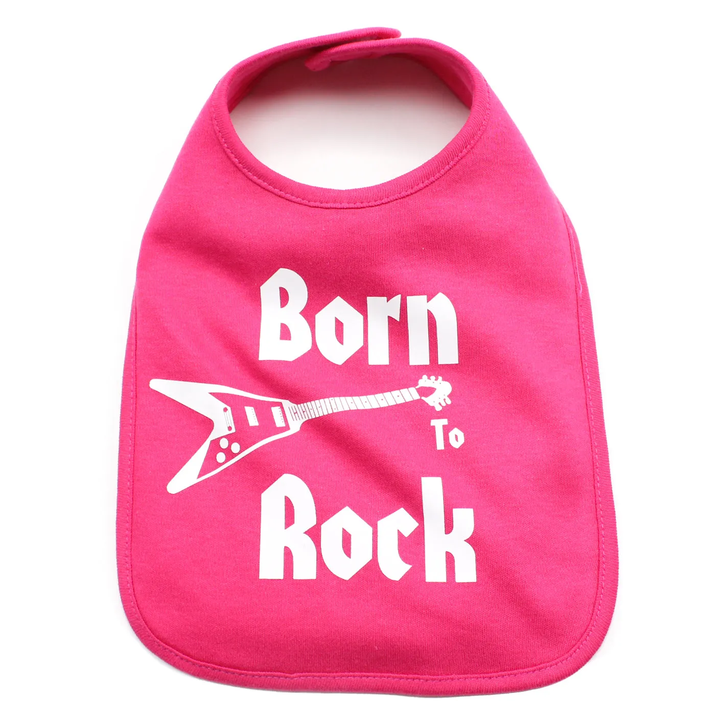 Born to Rock Band-Guitar Unisex Newborn Baby Soft Cotton Bib