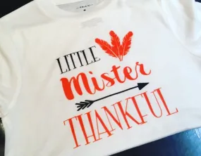 Boys Shirt, Little Mister Thankful, Fall Baby