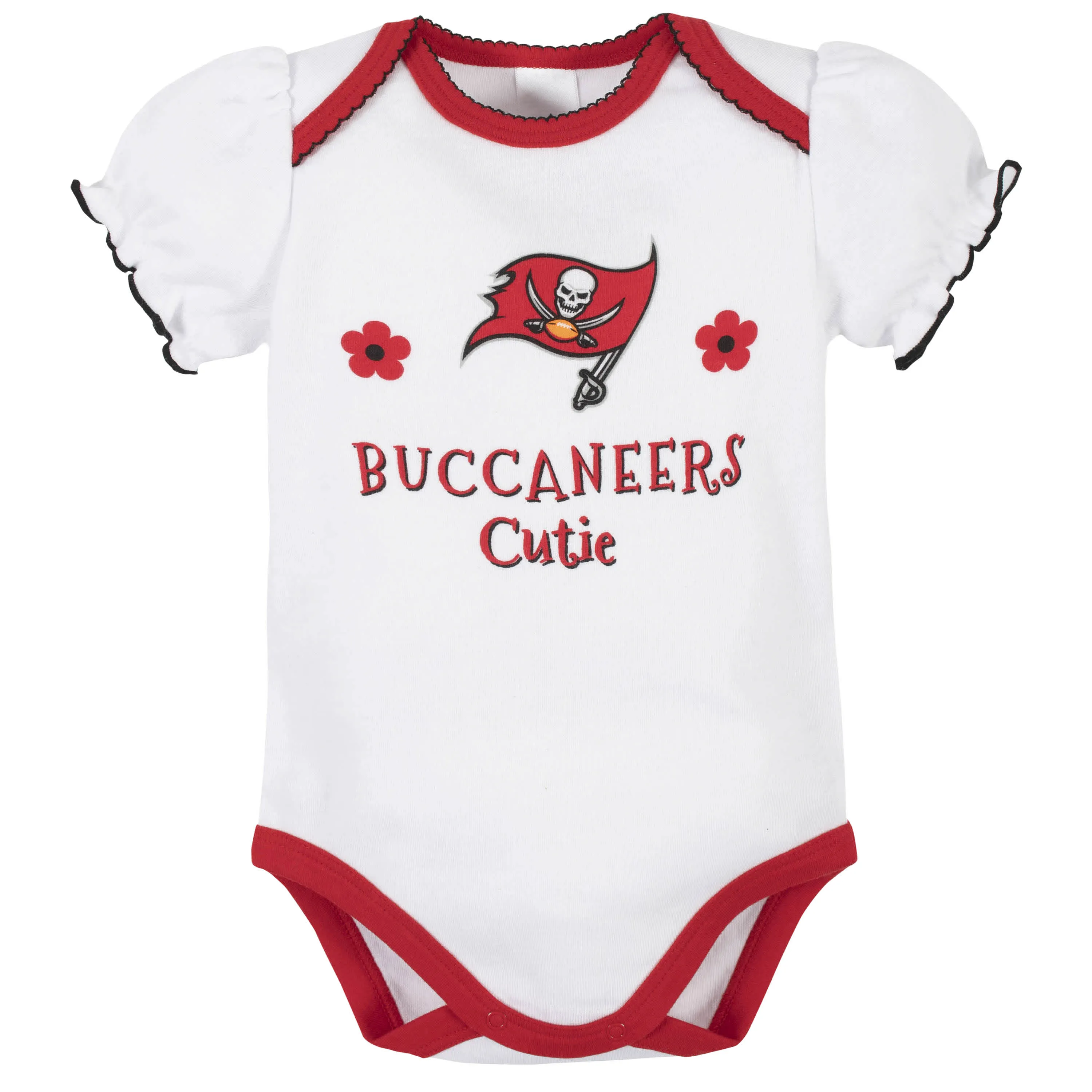 Buccaneers Girls Shine 3-Pack Short Sleeve Bodysuits