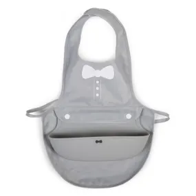 Childhome Bib Silicon Grey Boy Bow Tie