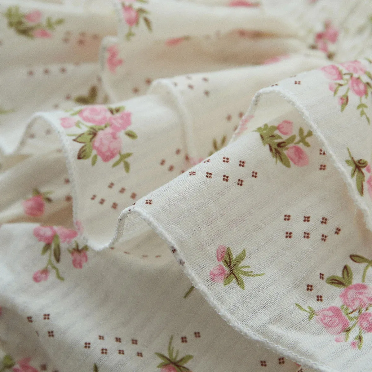Cotton Sleeveless Ruffle Floral Romper with Headband