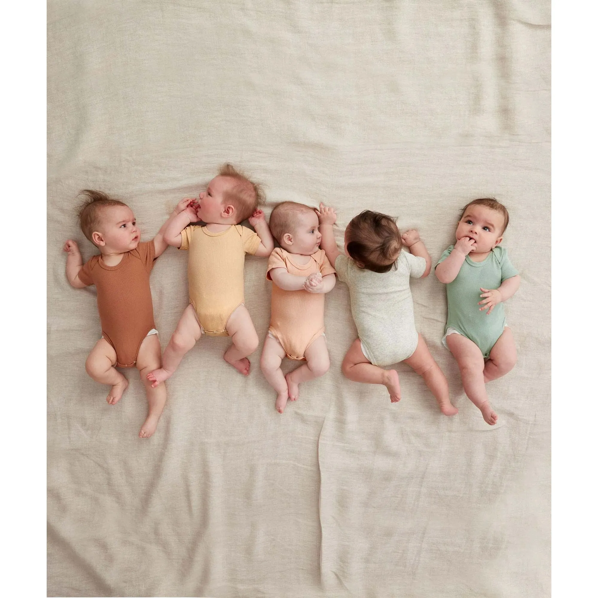 ergoPouch Bodysuits Short Sleeve 0.2 Tog - Grey Marle