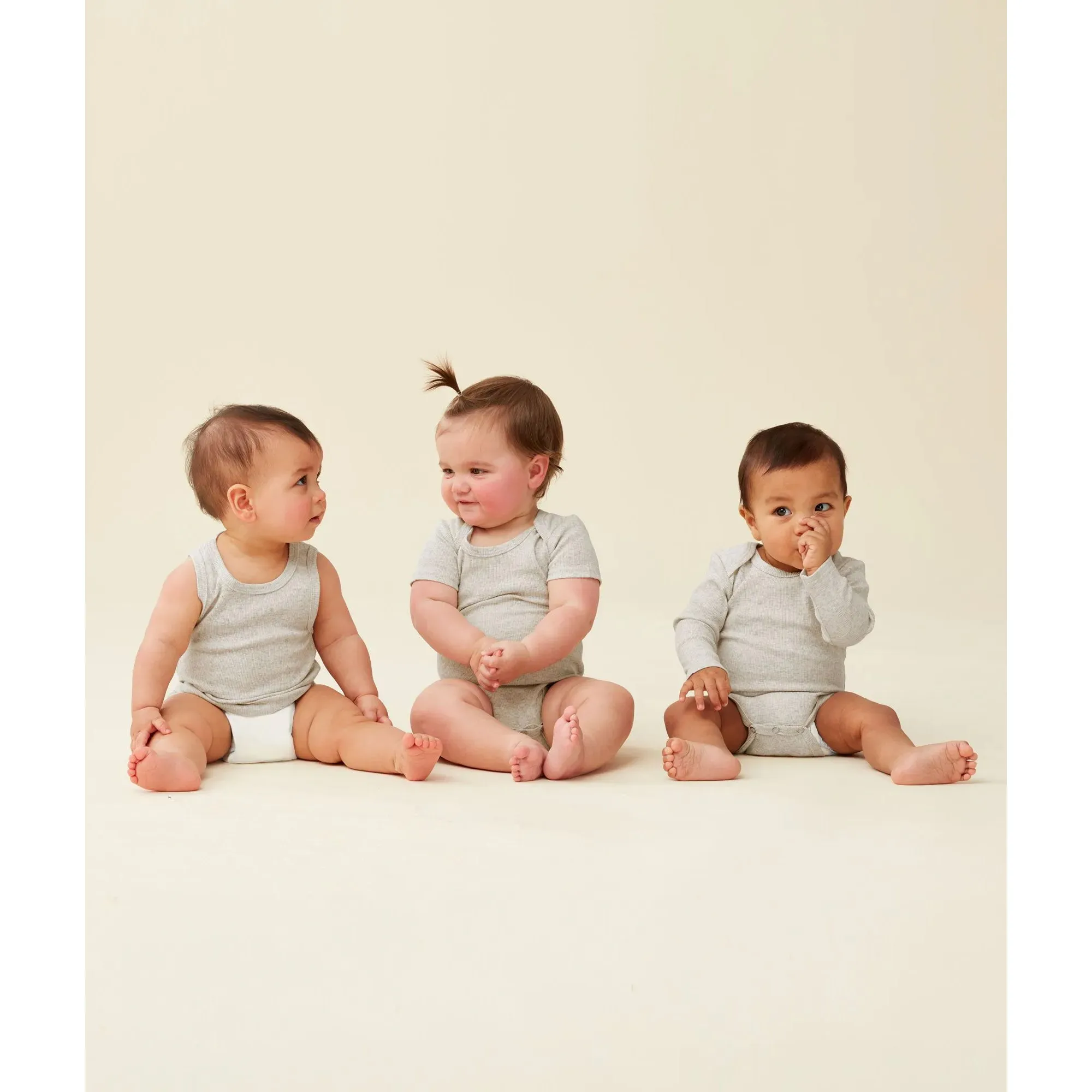 ergoPouch Bodysuits Short Sleeve 0.2 Tog - Grey Marle