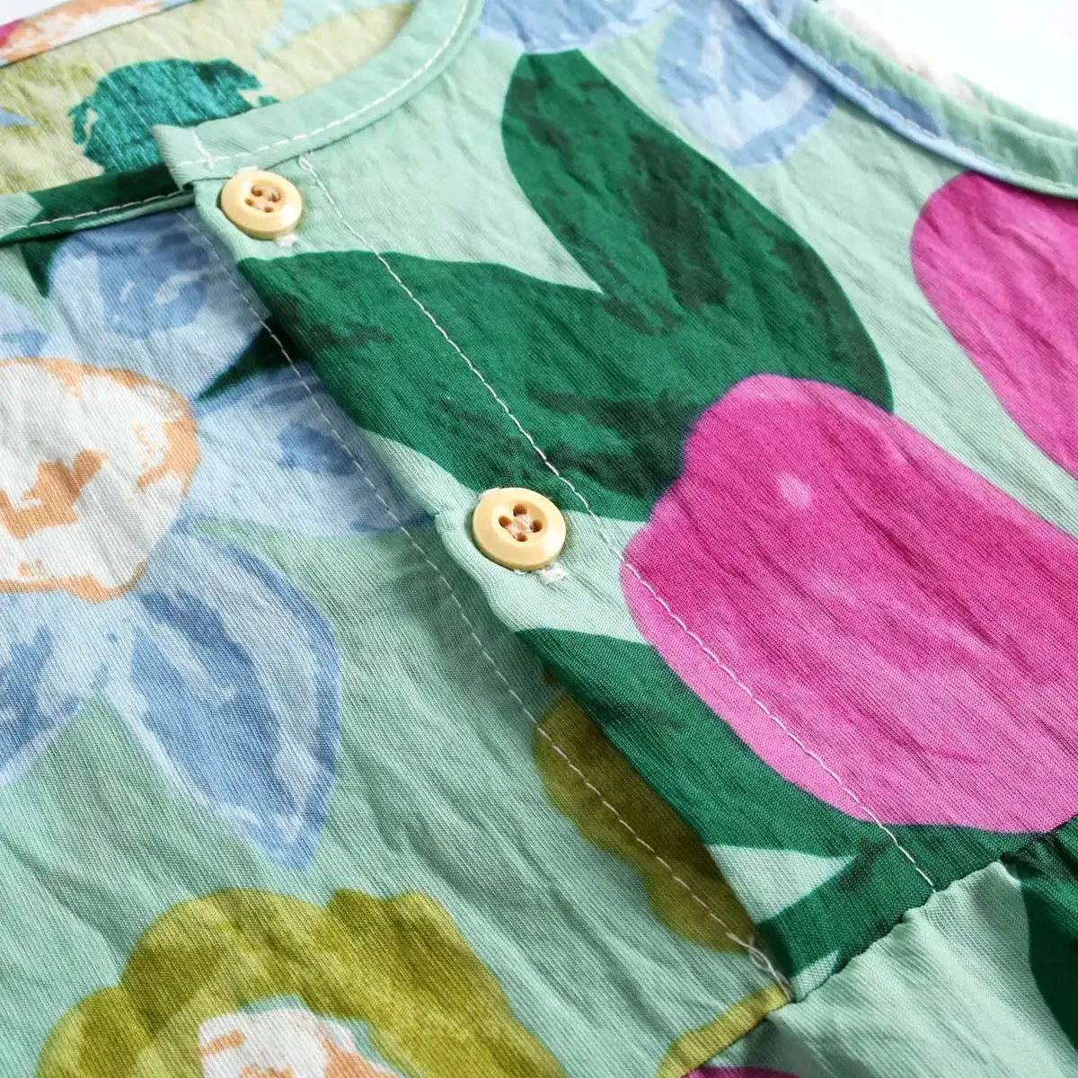 Flowers Baby Girls Bodysuits Sleeveless Summer Baby Bodysuit Cotton Baby Clothing for Newborn