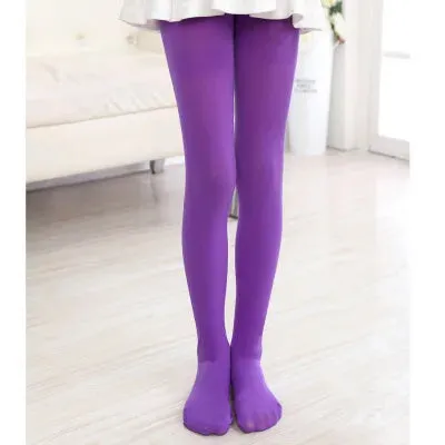 Girls Ballet Dance Tights – Soft Velvet Pantyhose for Kids