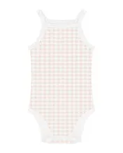 Girls Gingham Sleeveless Bodysuits