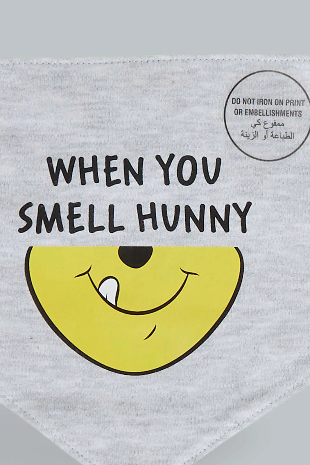 Grey And Yellow Winnie The Pooh Bib Set (2 Piece)