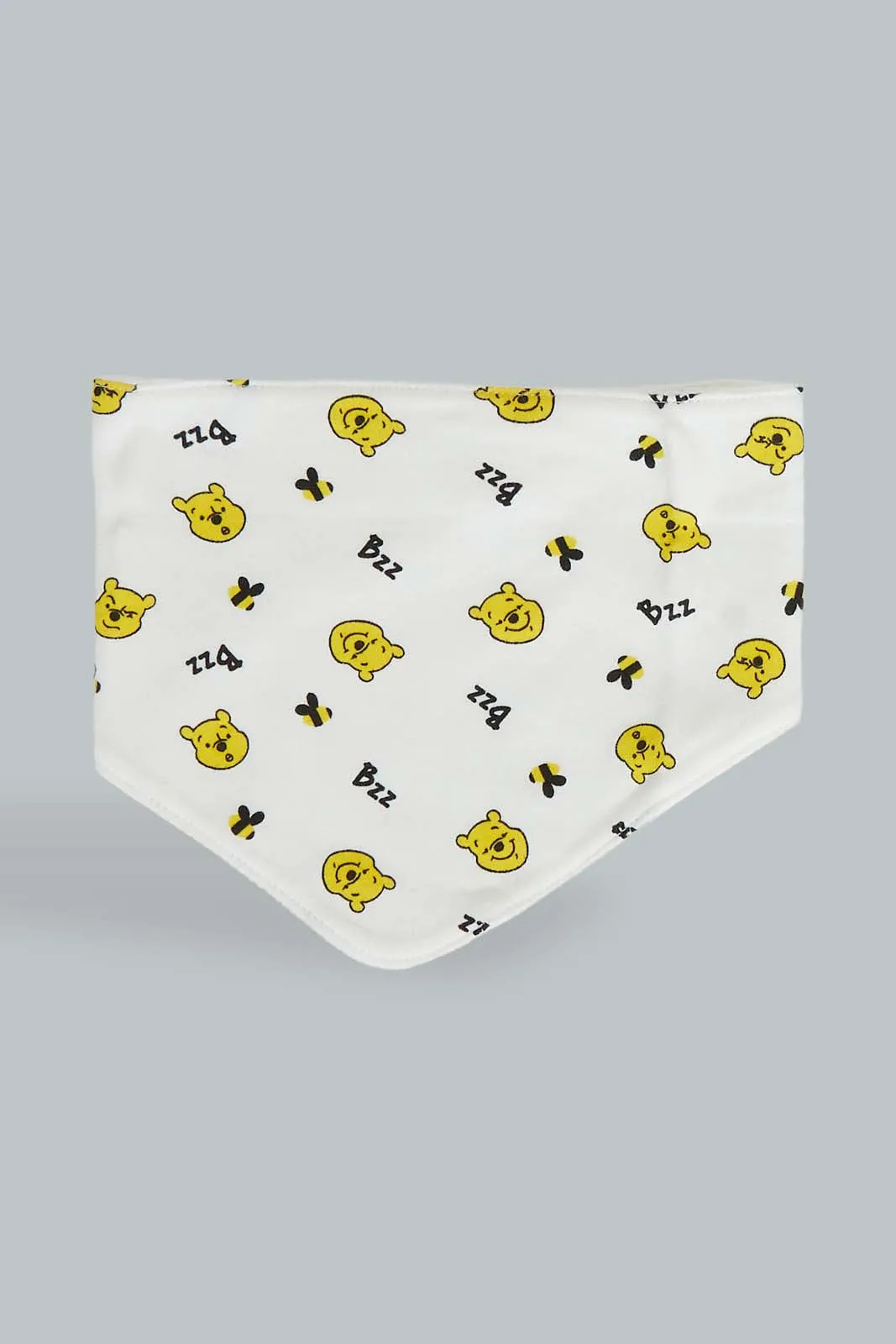 Grey And Yellow Winnie The Pooh Bib Set (2 Piece)