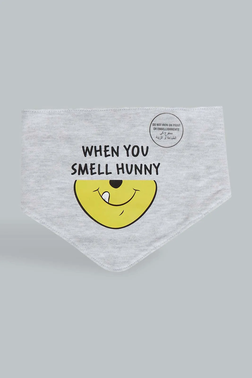Grey And Yellow Winnie The Pooh Bib Set (2 Piece)