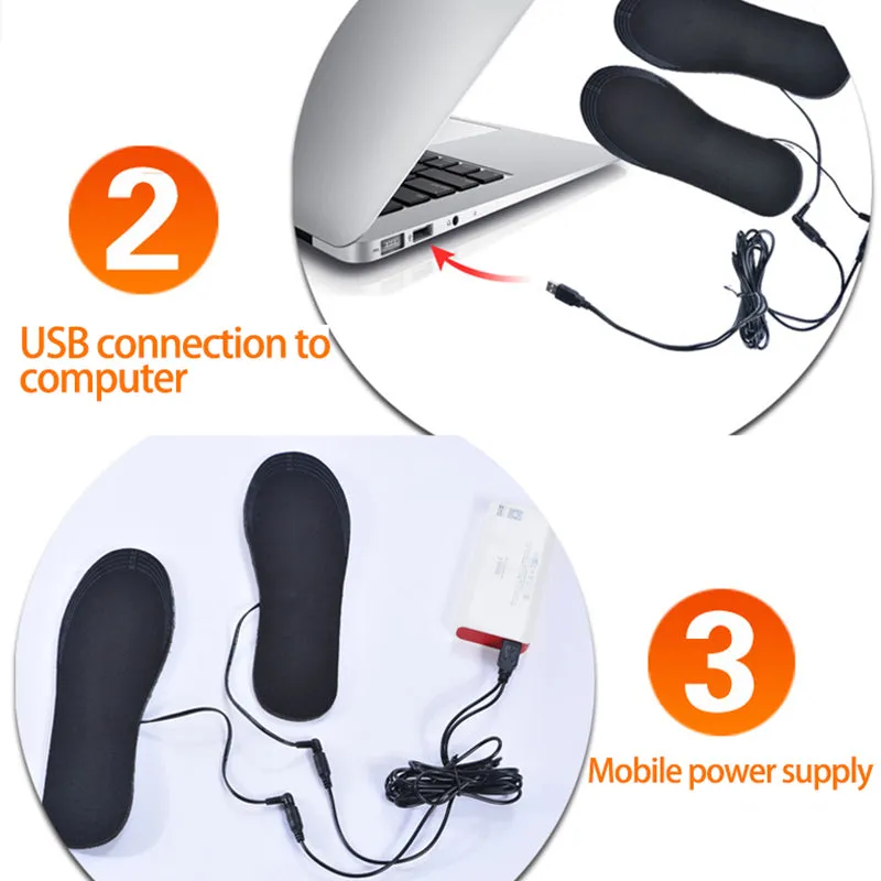 Heated Insoles Shoe Heating Insole Winter Warm Electric Foot Warming Pad