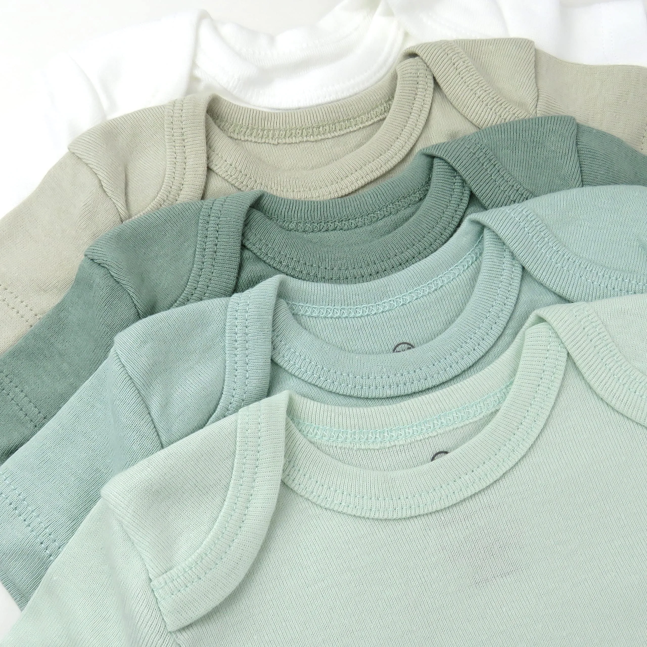 HonestBaby: Organic Cotton Short-Sleeve Baby Bodysuits - 100% GOTS Certified (Pack of 5)