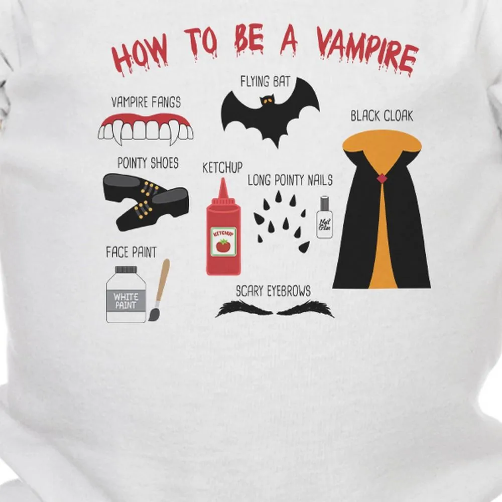 How To Be A Vampire Steps Baby White Bodysuit
