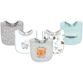 Hudson Baby Cotton Bibs, Alphabet Animals