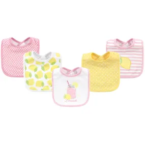 Hudson Baby Cotton Bibs, Lemonade