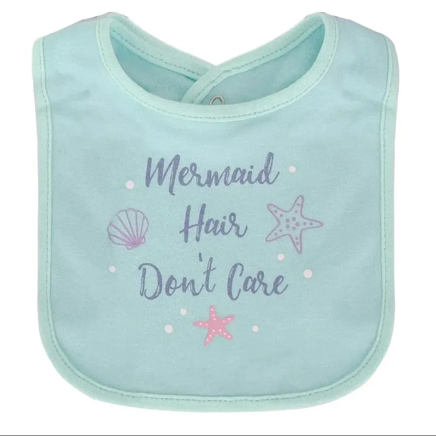 Hudson Baby Interlock Terry Bib - Mermaid (Pack of 5)
