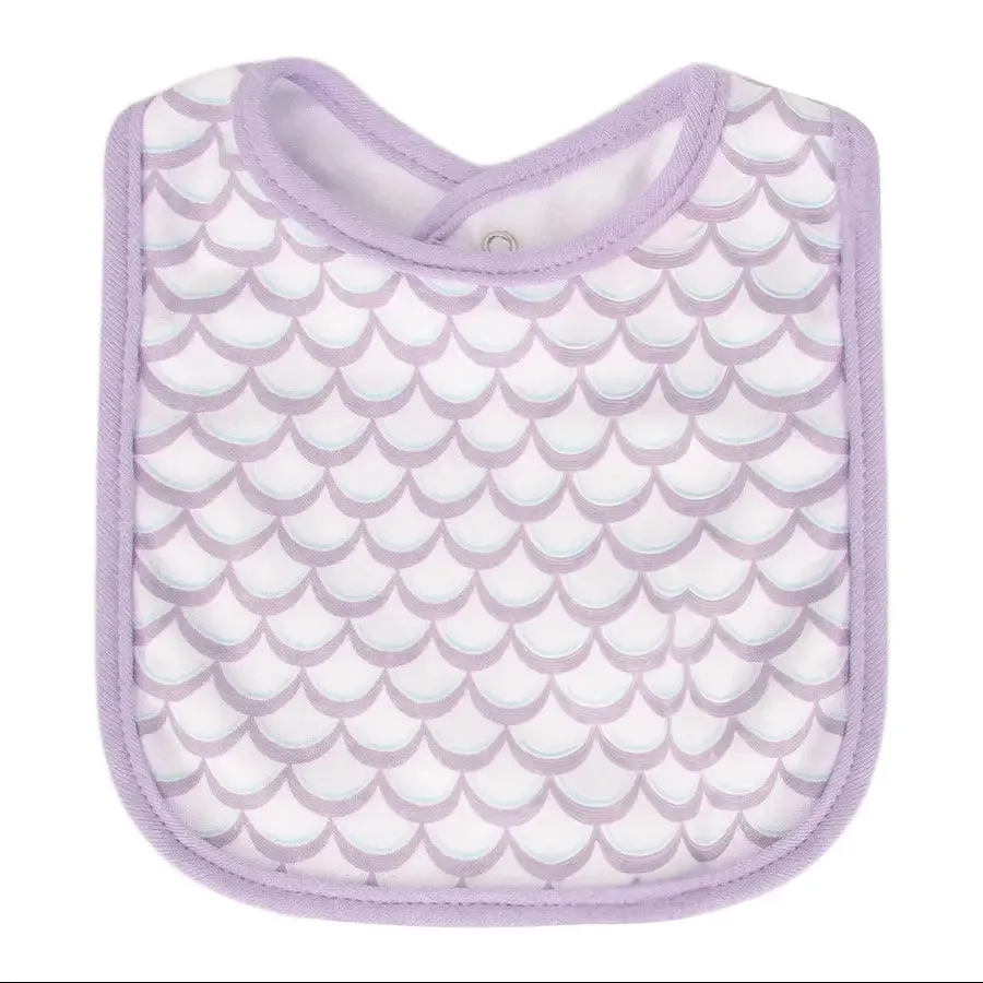 Hudson Baby Interlock Terry Bib - Mermaid (Pack of 5)