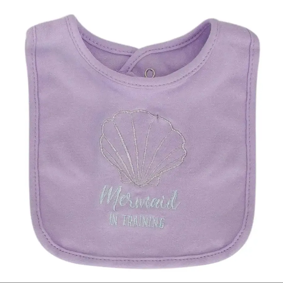 Hudson Baby Interlock Terry Bib - Mermaid (Pack of 5)