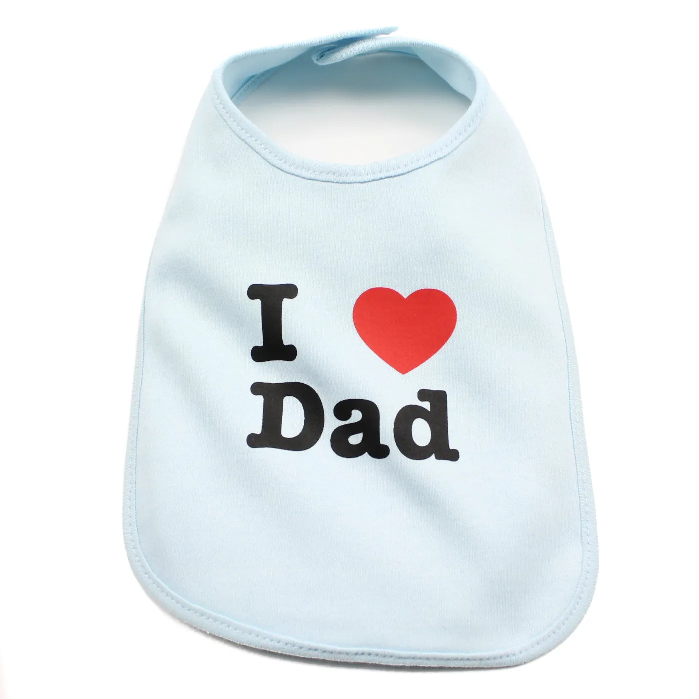 I Heart Love Dad Newborn Baby Soft Cotton Bib