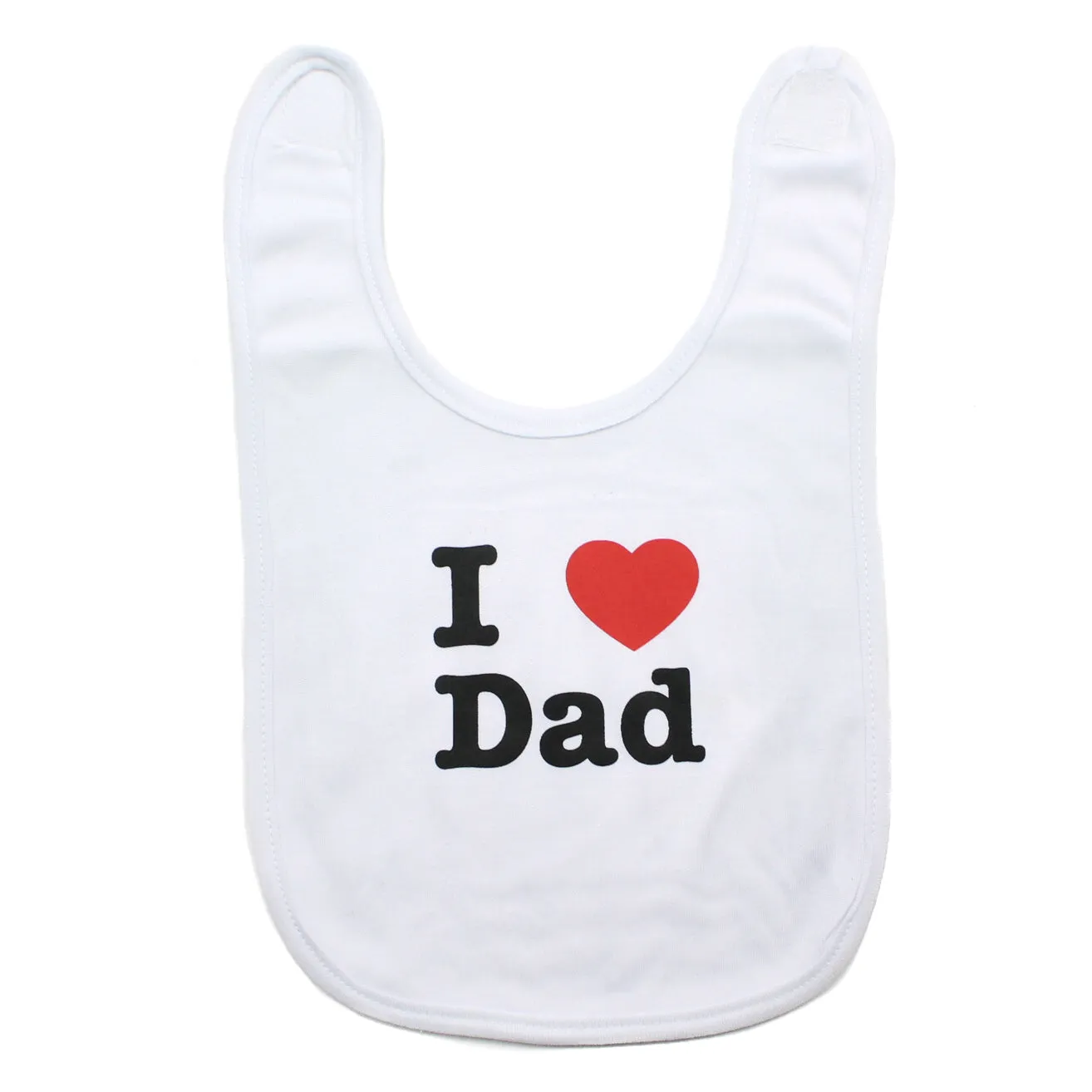I Heart Love Dad Newborn Baby Soft Cotton Bib