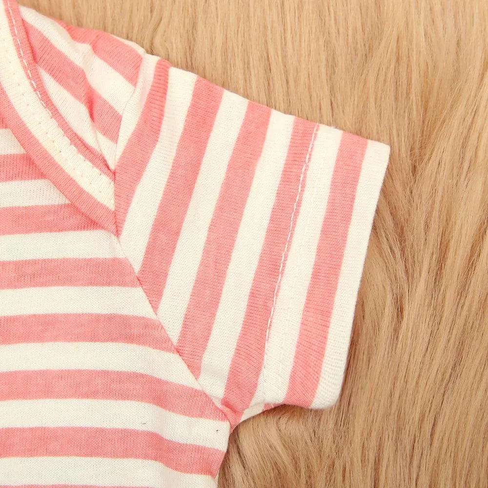 Imported Organic Cotton Striped Printed Baby Suite