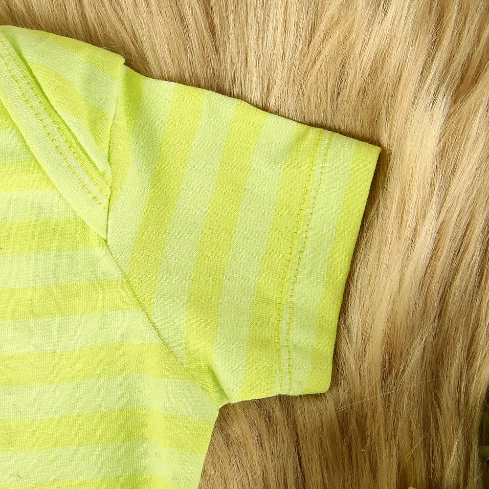 Imported Organic Cotton Striped Printed Baby Suite
