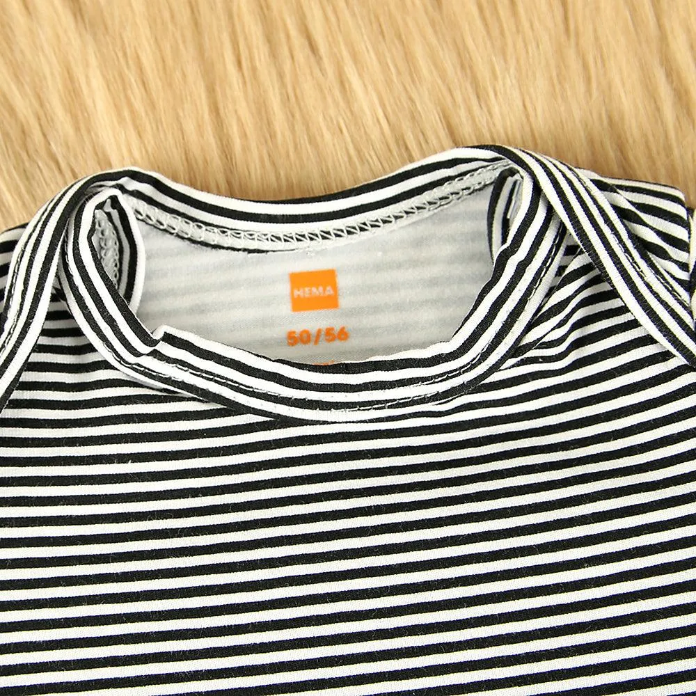 Imported Organic Cotton Striped Printed Baby Suite