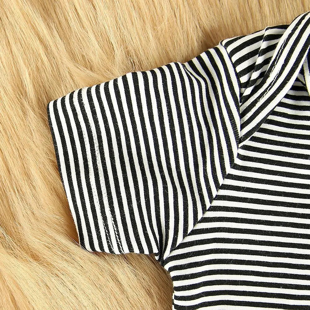 Imported Organic Cotton Striped Printed Baby Suite