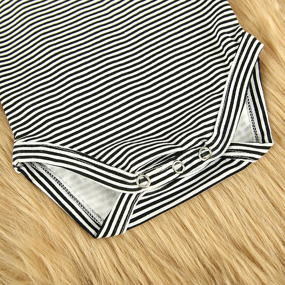 Imported Organic Cotton Striped Printed Baby Suite