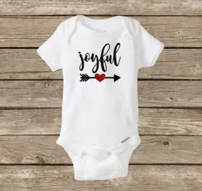 Joyful Christmas Baby Onesie, Santa Claus, Holidays, Christmas Baby Shower