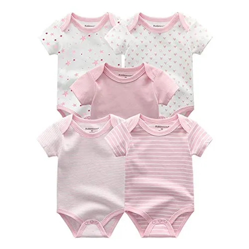 Kiddiezoom Unisex Baby Bodysuits Pants Baby Clothes Short Sleeve Bodysuits