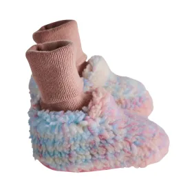 KIP & CO PASTEL DREAMS TARTAN SHERPA BABY BOOTIES